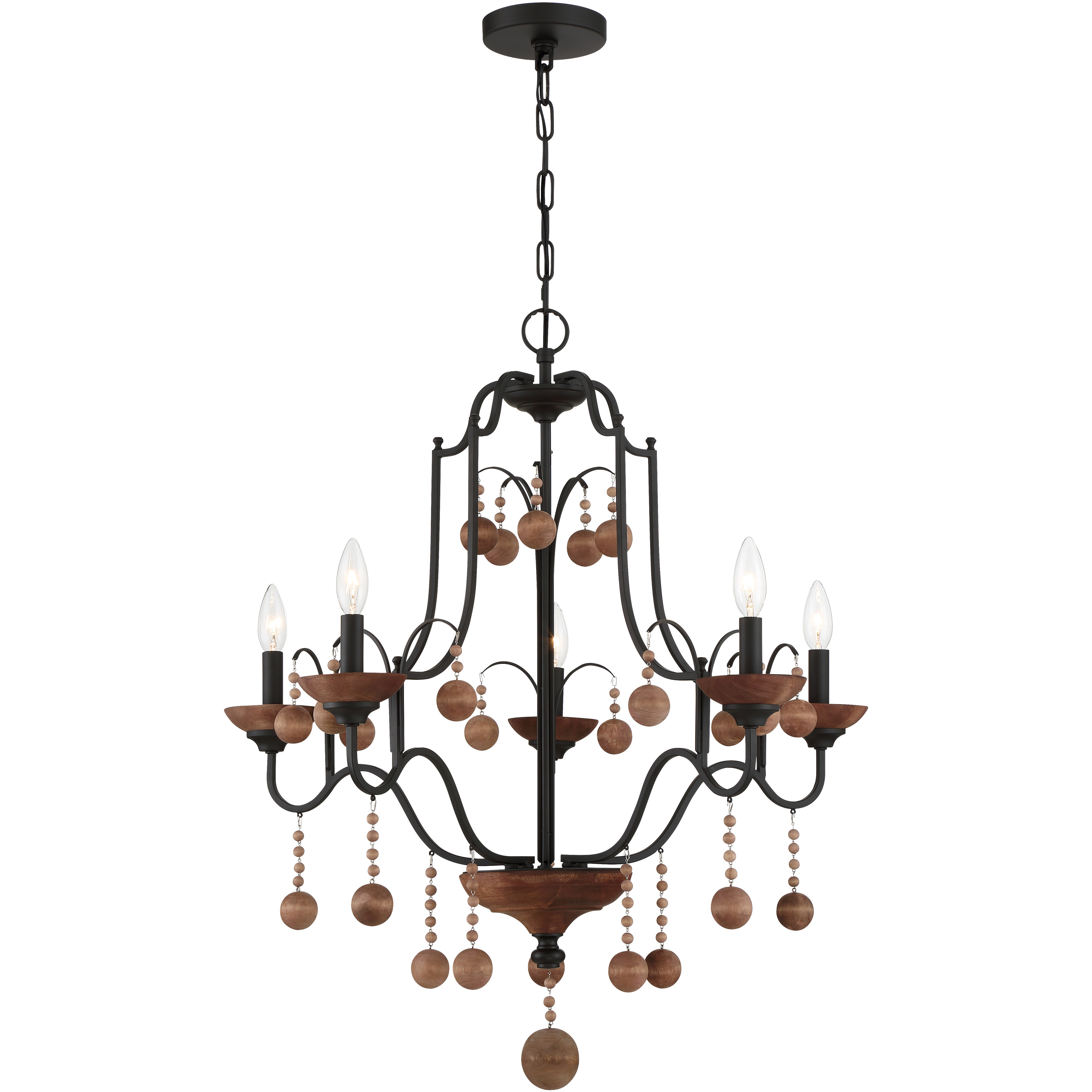 Minka-Lavery 2665-723 Colonial Charm 5 Light 28 inch Old World